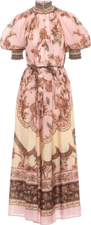 Zimmermann Kleedjes, Dames, Veelkleurig, M, Aster Billow Maxi Jurk