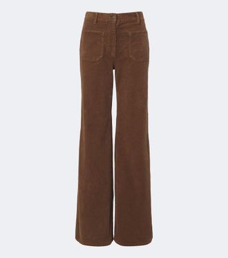 Nili Lotan Florence cotton-blend corduroy wide-leg pants