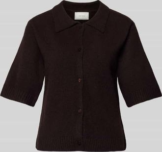 Neo Noir Neo Noir Regular Fit Hemdbluse mit Woll-Anteil Modell Cunna in Mittelbraun, Gr&ouml;&szlig;e 34