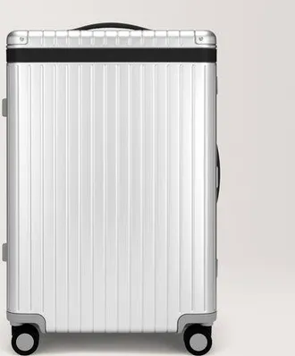 Carl Friedrik Check-in Luggage - Hard case in Aluminium - Silver / Black