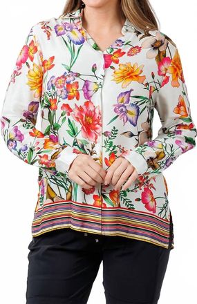 Vilagallo Tea Estampado Flor Blouse In Blanco/multi