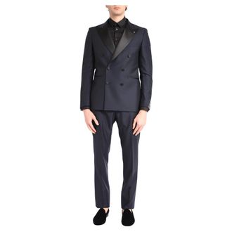 Tagliatore Double Breasted Suits, male, Blue, Size: 2XL Double Breasted Suits