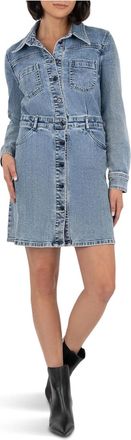Kut from the Kloth Arlington Button Front Dress In Medium Wash