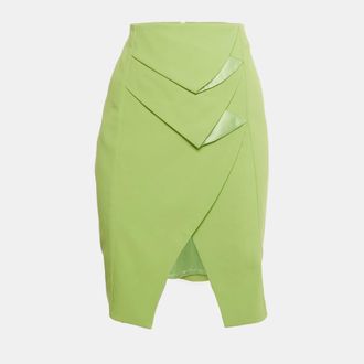 Emporio Armani Green Crepe Pencil Skirt M