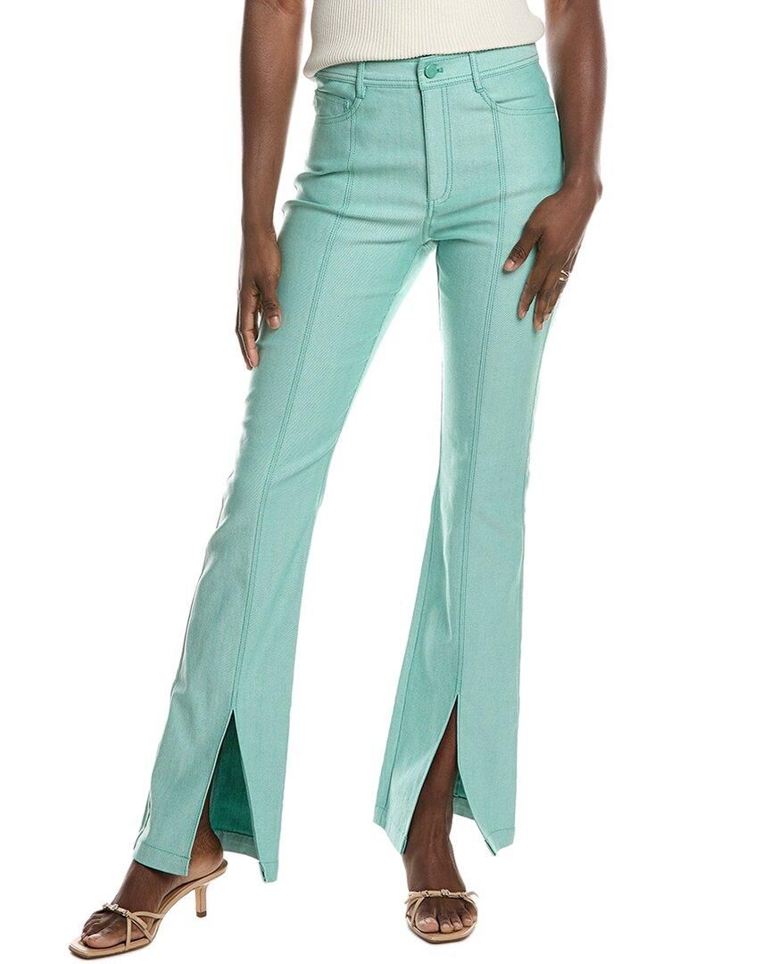パンツ A FERRETTI Muslin pants Green Alberta Ferretti High-Waisted Green Muslin Pants With Pleats