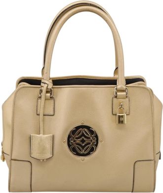 Loewe Amazona Leather Gold Leather Handbag (Pre-Owned)
