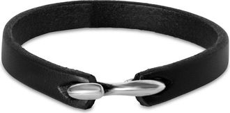 Bruno Magli Mens Refined Leather Bracelet, Black