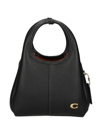 Coach grained leather shoulder bag - women - Calf Leather/Fabric - OS - Black