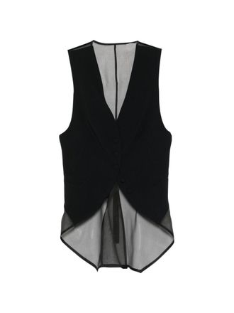 Emporio Armani doorzichtig paneelgilet