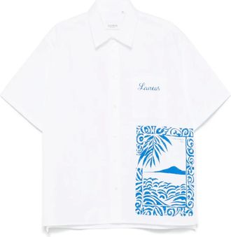 Laneus Camicia con stampa - Bianco