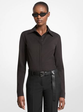 Michael Kors Hansen Stretch Cotton Poplin Shirt