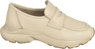 Tod's Sportieve Loafers - Dames - Loafers - Beige - 35 1/2 EU - Leer - Schoenen