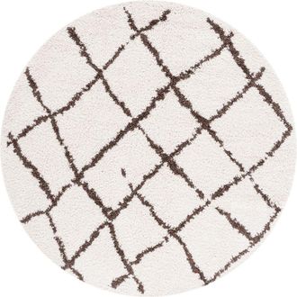 Safavieh Alfombra de polipropileno beige/marr&oacute;n, 155 cm