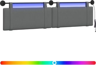 vidaXL Cabecero Colgante Gris Oscuro Tela Vidaxl