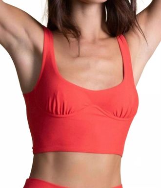 Montce Swim Kaia Sport Tank Top In Cherry