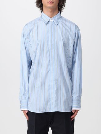 Ami Camicia a righe relaxed fit in cotone con colletto francese