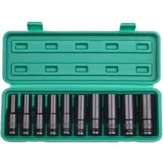 OEM Juego De Llaves De Impacto De 1/2, Juego De Llaves De Vaso Largas De 10-24 Mm, Duraderas Y Fiables Para Tareas De Reparaci&oacute;n Profesionales De Bricolaj