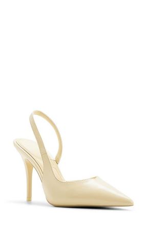 Aldo Amilie Pointed Toe Slingback Sandal in Light Yellow at Nordstrom, Size 7.5