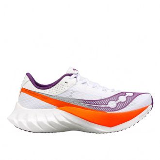 Saucony Womens Endorphin Pro 4 Running Shoes In White Violet