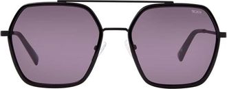 Tumi Grey Navigator Unisex Sunglasses STU510 1BLA 56