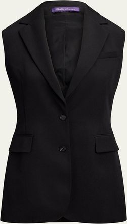 Ralph Lauren Collection Randy Single-Breasted Grain De Poudre Vest