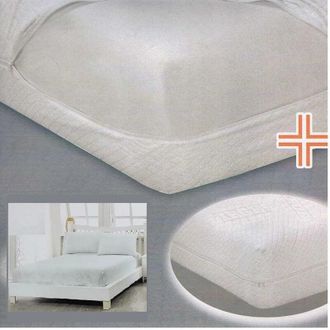 Trade Shop Trade Shop - Coprimaterasso Singolo 1 Piazza Spugna Jersey Con Disegno Jacquard E 90x200cm