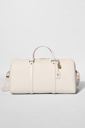 Alo Voyage Duffle Bag in Bone Leather Beige