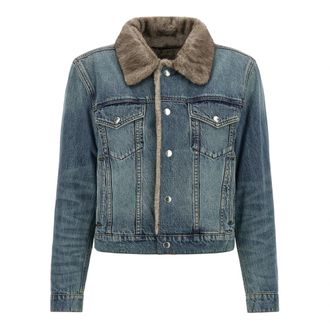 Alexander Wang Denim Jas met Faux Fur Voering - Dames - Spijkerjassen - Blauw - XS - Denim - Jassen