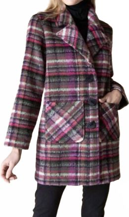 Habitat Tartan Car Coat In Plum