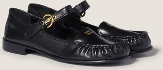 Miu Miu Leather loafers with strap