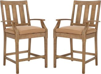 Safavieh Couture Safavieh Set Of 2 Couture San Salvador Patio Counter Stoolss