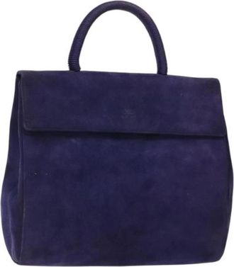 Prada Pre-owned Vintage Handtas - Dames - Vintage Handtas - Paars - ONE Size - Su&egrave;de - Vintage