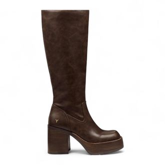 Windsor Smith Faux Leather Knee-High Platform Heel Boots