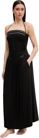 Liu Jo Strand Maxidress - Dames - Maxi kleedjes - Zwart - XS - Kleedjes