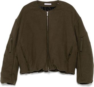 Helmut Lang Cocoon Bomber Jacket - Womens - Viscose/Cotton/Spandex/Elastane/Polyester