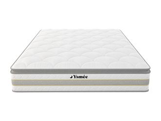 VENTE-UNIQUE.COM Colch&oacute;n cl&aacute;sico tela blanco