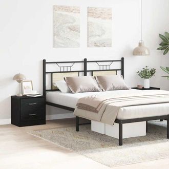 vidaXL Comodini 2pz Rovere Nero 40x30x40 cm in Legno Multistrato - Vidaxl