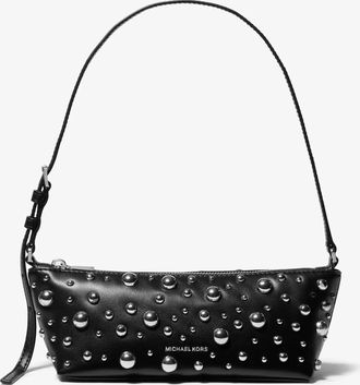 Michael Kors Laila Small Studded Satin Pochette