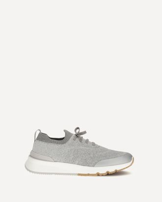 Brunello Cucinelli Techno cotton knit Sneakers runners Male 45