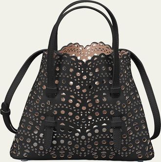 Alaia Mina 20 Tote Bag in Vienne Wave Perforated Leather
