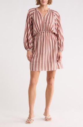 Longchamp Stripe Long Sleeve Dress in Powder Pink at Nordstrom Rack, Size 10 Us / 42 Fr