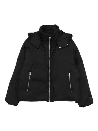 Études Studio hooded zip-front jacket - unisex - Duck Down/Nylon - 50 - Black