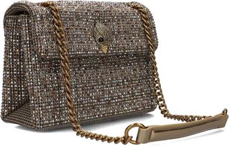 Kurt Geiger Tassen, Dames, Beige, ONE Size, Wol, Beige Stoffen Schoudertas Kensington