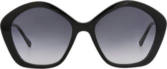 Chlo&eacute; Round-Frame Bio Acetate Sunglasses