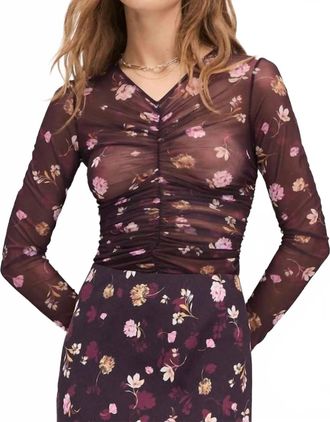 Favorite Daughter Mesh Party Top In Whimsical Monet