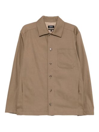 A.P.C. Jeffray jacket - men - Cotton/Wool/Cotton - M - Brown