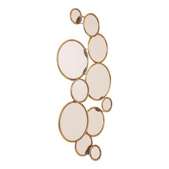 Wanderlust Deco Espejo De Metal Dorado 46x5x101