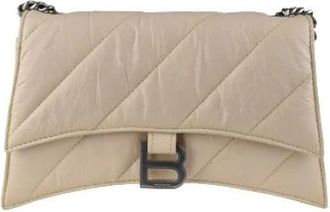 Balenciaga Pre-owned Crush Chain XS Bag - Dames - Vintage Schoudertas - Beige - ONE Size - Leer - Vintage