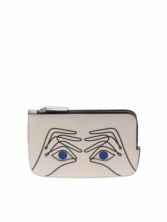 Lulu Guinness Pochette Binocs Girl Double Pouch (Jonathan C