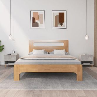 vidaXL Comodini 2 pz Grigio Cemento 50x46x50 cm in Legno Multistrato - Vidaxl